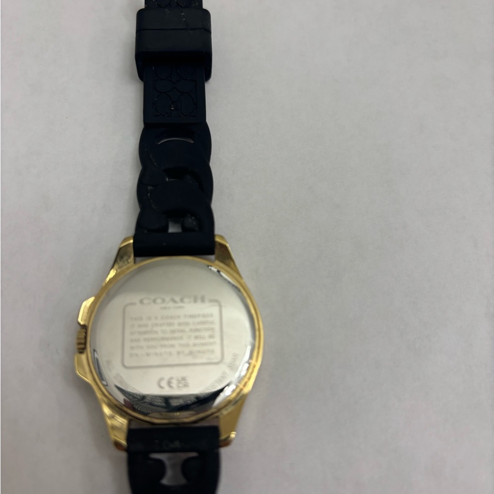 Coach Gold and Black Men’s Watch with Chain-Link Strap - Picture 3 of 3
